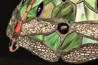 涼し気なステンドグラスにトンボ柄が馴染むスタンドライト DC5924