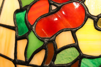 オレンジのステンドグラスが温かみある明りを灯すスタンドライト DC6013