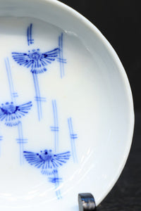 竹雀の絵柄が可愛らしい小皿 DC6020 在庫22枚