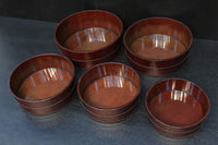 艶やかな朱漆の五つ重ね切り溜 DC6121 在庫5個一組