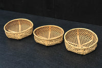 丁寧に編み込まれた縁のある丸ザル DC6215 在庫2個