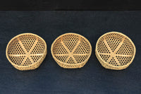 丁寧に編み込まれた縁のある丸ザル DC6215 在庫2個