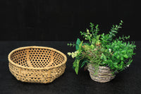 丁寧に編み込まれた縁のある丸ザル DC6215 在庫2個