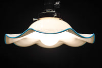 フリル縁が淡いブルーで可愛らしい電笠 DC6430