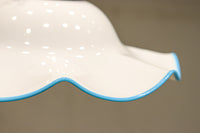 フリル縁が淡いブルーで可愛らしい電笠 DC6430