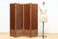 縦繁と七宝装飾の品のある四つ折り衝立 DC6641