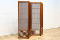 縦繁と七宝装飾の品のある四つ折り衝立 DC6641