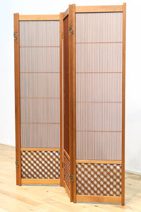 縦繁と七宝装飾の品のある四つ折り衝立 DC6641