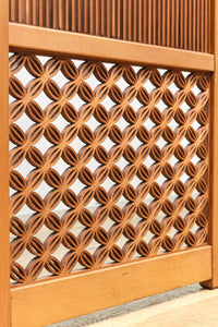 縦繁と七宝装飾の品のある四つ折り衝立 DC6641