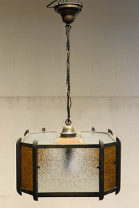 大正浪漫!! アンバーガラスがお洒落なシャンデリア DC6706