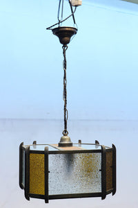 大正浪漫!! アンバーガラスがお洒落なシャンデリア DC6706