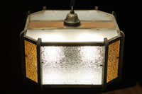 大正浪漫!! アンバーガラスがお洒落なシャンデリア DC6706