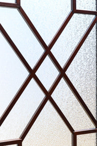 極上!! 幾何学模様がお洒落なガラス入り二つ折り衝立 DC6732