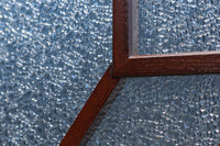 極上!! 幾何学模様がお洒落なガラス入り二つ折り衝立 DC6732