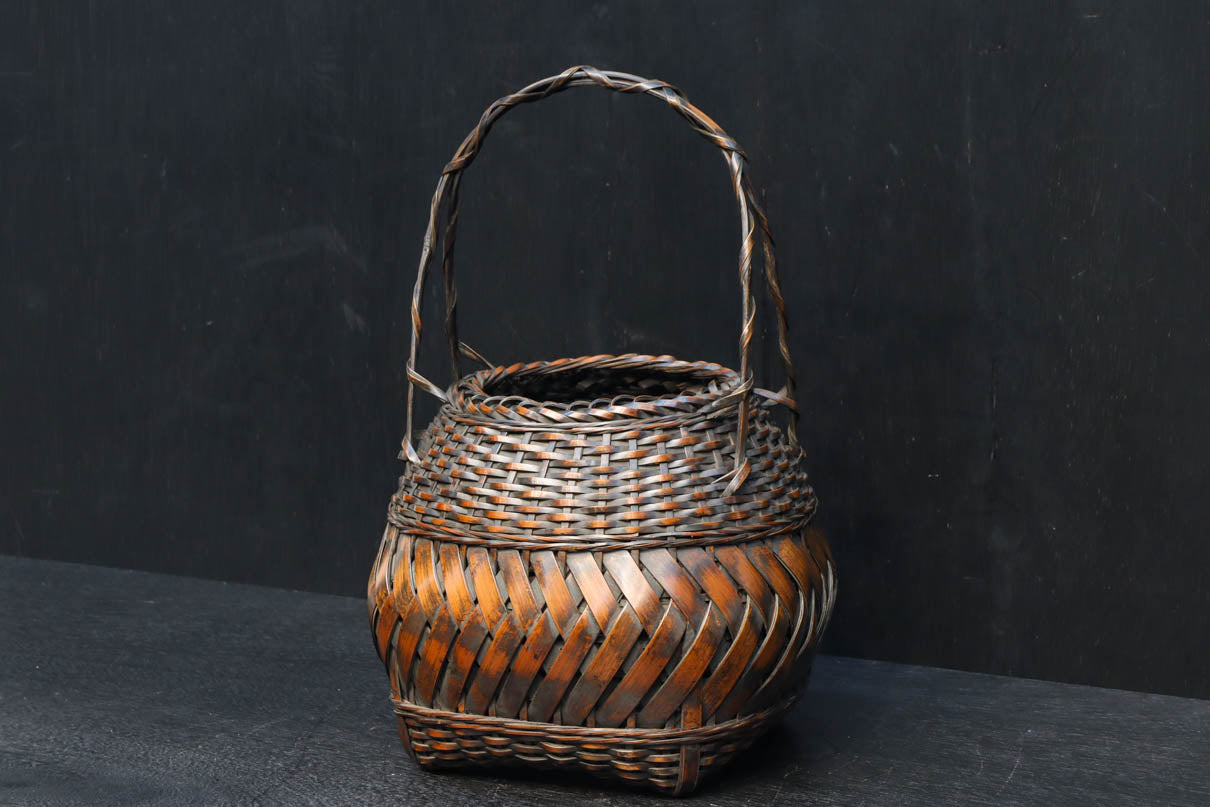 手付き籠 白竹 持ち手つき角かご | かご・ざる | cotogoto