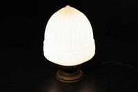 釣鐘型の乳白色プレスガラス笠の天井直付け灯 DC6815