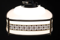 角麻セル帯装飾で雅な面持ちある四角形の電笠 DC6846