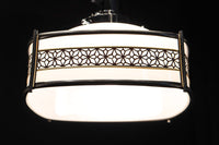 角麻セル帯装飾で雅な面持ちある四角形の電笠 DC6846