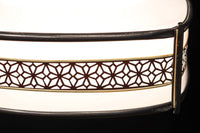 角麻セル帯装飾で雅な面持ちある四角形の電笠 DC6846