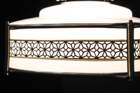 角麻セル帯装飾で雅な面持ちある四角形の電笠 DC6846