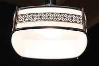 角麻セル帯装飾で雅な面持ちある四角形の電笠 DC6846