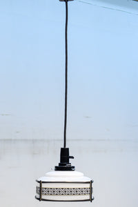 角麻セル帯装飾で雅な面持ちある四角形の電笠 DC6846