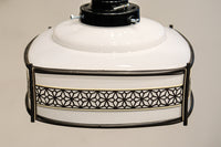 角麻セル帯装飾で雅な面持ちある四角形の電笠 DC6846