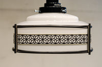 角麻セル帯装飾で雅な面持ちある四角形の電笠 DC6846