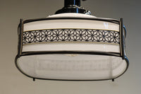 角麻セル帯装飾で雅な面持ちある四角形の電笠 DC6846