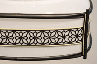 角麻セル帯装飾で雅な面持ちある四角形の電笠 DC6846