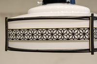 角麻セル帯装飾で雅な面持ちある四角形の電笠 DC6846