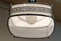 角麻セル帯装飾で雅な面持ちある四角形の電笠 DC6846