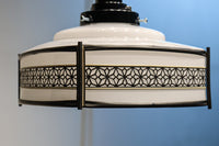 角麻セル帯装飾で雅な面持ちある四角形の電笠 DC6846