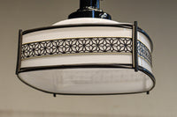 角麻セル帯装飾で雅な面持ちある四角形の電笠 DC6846