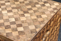 濃淡のあるチェック柄が可愛らしい桑材寄木細工の小引き出し DC6850