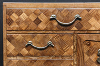 濃淡のあるチェック柄が可愛らしい桑材寄木細工の小引き出し DC6850