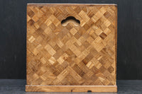 濃淡のあるチェック柄が可愛らしい桑材寄木細工の小引き出し DC6850