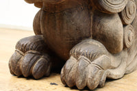 勇ましく重厚な佇まいの獅子の木鼻 DC6860