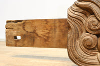 勇ましく重厚な佇まいの獅子の木鼻 DC6860