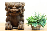 勇ましく重厚な佇まいの獅子の木鼻 DC6860