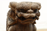 勇ましく重厚な佇まいの獅子の木鼻 DC6860