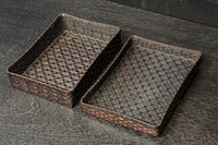 艶やかな編み目模様の味わい溢れる竹編み文入れ DC7007b