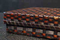 艶やかな編み目模様の味わい溢れる竹編み文入れ DC7007b