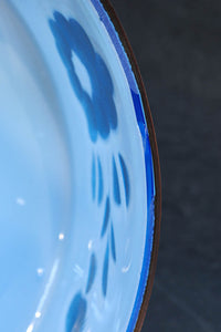 ブルーのガラス笠と竹フレームがお洒落な電笠 DC7025