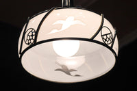 鶴の透かし絵が浮かぶ風情ある電笠 DC7143a