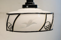 鶴の透かし絵が浮かぶ風情ある電笠 DC7143a