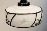 鶴の透かし絵が浮かぶ風情ある電笠 DC7143a