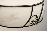 鶴の透かし絵が浮かぶ風情ある電笠 DC7143a