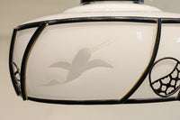 鶴の透かし絵が浮かぶ風情ある電笠 DC7143a