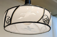 鶴の透かし絵が浮かぶ風情ある電笠 DC7143a